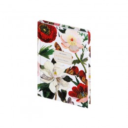 Блокнот А6 80л клетка 'Флора. Пионы' АЛЬТ, тв.обложка, сшивка
