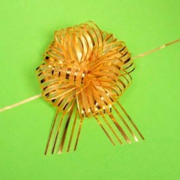 Бант-шар 'Сияние' золото, 5см, d-15см