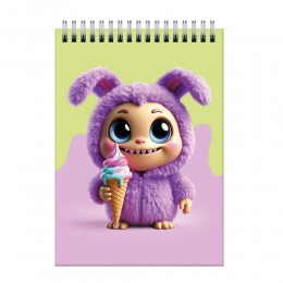 Блокнот А6 60л, гребень, клетка 'Улыбашки.2' ЭКСМО