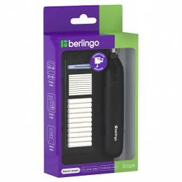 Ластик электрический BERLINGO “Eraze”, в комплекте 20 сменных ластиков, мешочек для хранения