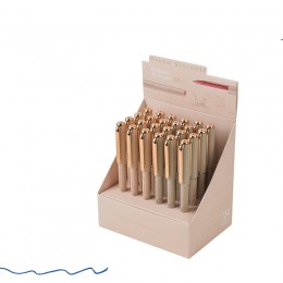 Ручка шариковая масляная 0,5мм синяя Bruno Visconti 'Бежевая'