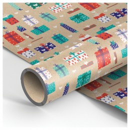 Бумага упаковочная крафтовая 'Favorite gifts', 70*100 см