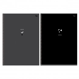 Тетрадь А4 96л клетка, гребень, 'Моноколор. Черный. Лаконичный' BG