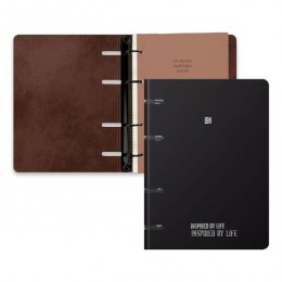 Тетрадь 120л А5 клетка на кольцах 'PREMIUM. Black' ЭКСМО