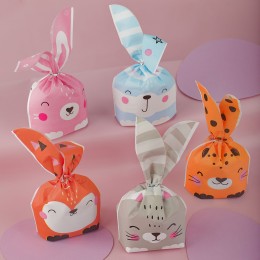 Пакет подарочный полиэтиленовый 13.5*22 см, НАБОР 30шт. MESHU 'Веселые друзья' 