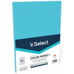 Бумага А4 80г/м2 100л VSelect, ярко-голубая