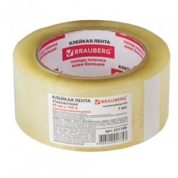 Клейкая лента 48мм*100м прозрачная 45мкм BRAUBERG