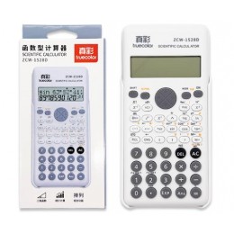 Калькулятор 12 разрядов инженерный TRUECOLOR ZCW-1528D белый, 2-х строчный, с крышкой, 165*80мм