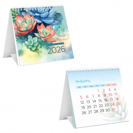Календарь-Домик 2026г. 'Флорариум' BG, 10*10см, на гребне