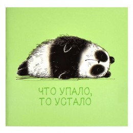 Блокнот 32л 13*13см, скоба, 'Усталая панда' ФЕНИКС+, дизайнерский блок