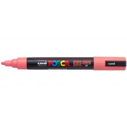 Маркер-краска кораллово-розовый 1,8-2,5мм UNI POSCA PC-5M, пулевидный наконечник (номер цвета 66)