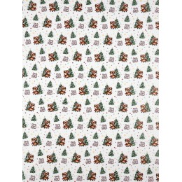 Бумага упаковочная 70*100см 'С Новым годом и Рождеством', глянцевая