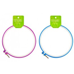 Пяльцы пластик HOBBY TIME, 20см, 1 шт, 2 цвета