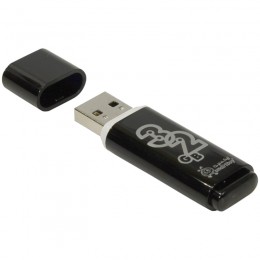 Карта памяти 32Gb Smart Buy 'Glossy' USB 2.0, Flash Drive, черная