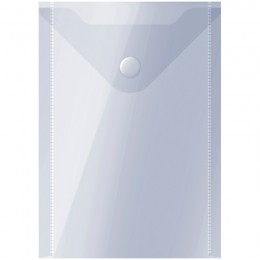 Папка-конверт на кнопке А6 прозрачная, 150мкм OfficeSpace