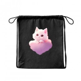 Сумка-мешок для сменной обуви КОКОС 'Dream Cat' 36*44см, полиэстер