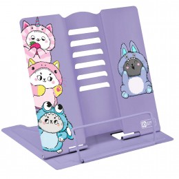 Подставка для книг, металл, 'Котята в кигуруми' 6 углов наклона, ФЕНИКС+