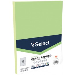 Бумага А4 80г/м2 100л VSelect, пастель, зеленая