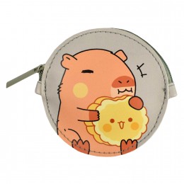 Кошелек детский 'Капибара с печенькой' 9*9см, кожзам, молния, ФЕНИКС+ 