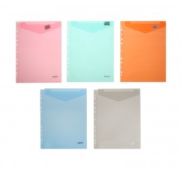 Папка-конверт с клапаном А4 CENTRUM, вертикальная, с перфорацией, ассорти