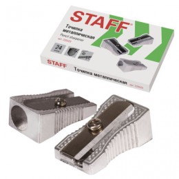Точилка металлическая STAFF 'Basic' PS-529, клиновидная, 1 отверстие