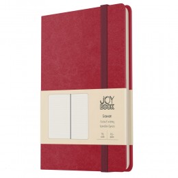 Бизнес-блокнот А6- 96л клетка 'Joy Book. Пряное вино' ЭКСМО, иск.кожа, на резинке