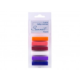 Пластика (полимерная глина) 6цв 120гр 'Ягодный' Сонет/уценка2
