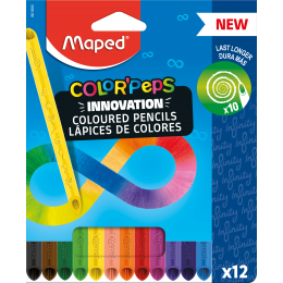 Карандаши 12цв MAPED 'Color Pep's Infinity', из ударопрочного грифеля, треугольные