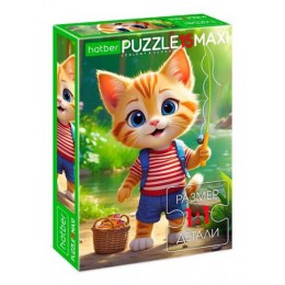 Пазл 15 эл. maxi HATBER 'Котик-рыбак' А4
