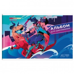Альбом для рисования 40л А4, склейка, 'Компьютерная игра' ФЕНИКС+