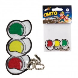 Брелок-подвеска СВЕТООТРАЖАЮЩИЙ 'Светофор', 65х30 мм