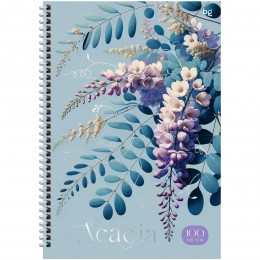 Тетрадь А4 100л клетка, гребень, 'Цветы. Акация' BG, матовая ламинация, твердая обложка Тетрадь А4 100л клетка, гребень, 'Цветы. Акация' BG, матовая ламинация, твердая обложка