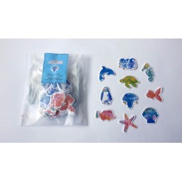 Набор наклеек 'Обитатели моря', 70шт, внутри 10 видов