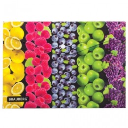 Папка-конверт на кнопке А4 'Фрукты' 180мкм BRAUBERG