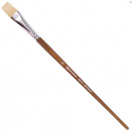 Кисть щетина плоская № 22 BRAUBERG ART CLASSIC, художественная проф., длинная ручка