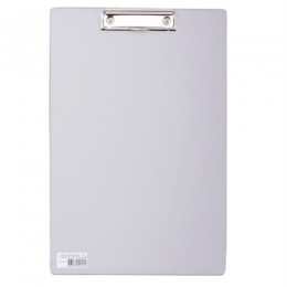 Папка-планшет с прижимом А4 картон/ПВХ серый BRAUBERG 'Comfort', (230*350мм)