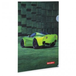 Папка-уголок А4 'Sport car' BRAUBERG 150мкм, пластик