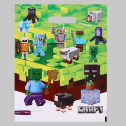 Пакет 30*40см 60мкм 'МайнКрафт', полиэтиленовый с вырубной ручкой