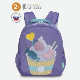 Рюкзак детский GRIZZLY 'Десерт' 20*26*10см, полиэстер, сиреневый