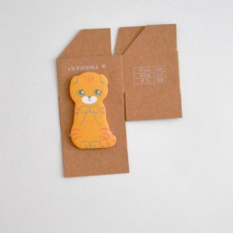 Блок клейкий фигурный-закладки 35*30*42мм 30л 'Кошкин дом', котик в коробке-домике