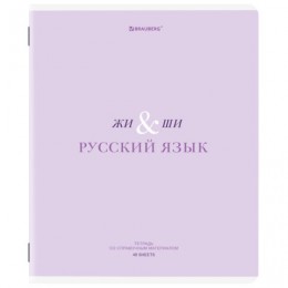 Тетрадь 48л А5 линия Русский язык 'Creative' BRAUBERG, подсказ