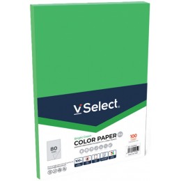Бумага А4 80г/м2 100л VSelect, ярко-зеленая