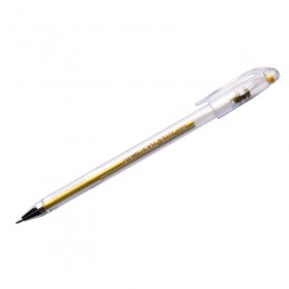 Ручка гелевая 0,7мм золото CROWN 'Hi-Jell Metallic'