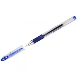 Ручка гелевая 0,38мм синяя PILOT 'G-3', грип, корпус прозр., линия 0,2мм