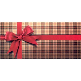 Конверт для денег без надписи, клетка, бант, ФДА-card