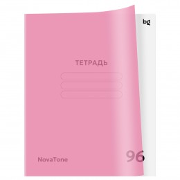 Тетрадь 96л А5 клетка 'NovaTone. Пыльная роза' BG, пластиковая обложка Тетрадь 96л А5 клетка 'NovaTone. Пыльная роза' BG, пластиковая обложка