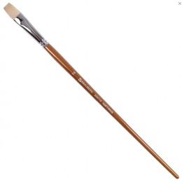 Кисть щетина плоская № 14 BRAUBERG ART CLASSIC, художественная проф., длинная ручка