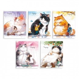 Тетрадь 18л клетка 'Большие коты' ФЕНИКС+