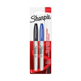 Набор перманентных маркеров 2цв 0,5-1мм SHARPIE 'Fine', черный, синий