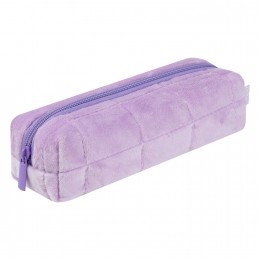 Пенал-косметичка 19,5*5*5*6,5см 'Плюш сиреневый', полиэстер плюш, ФЕНИКС+